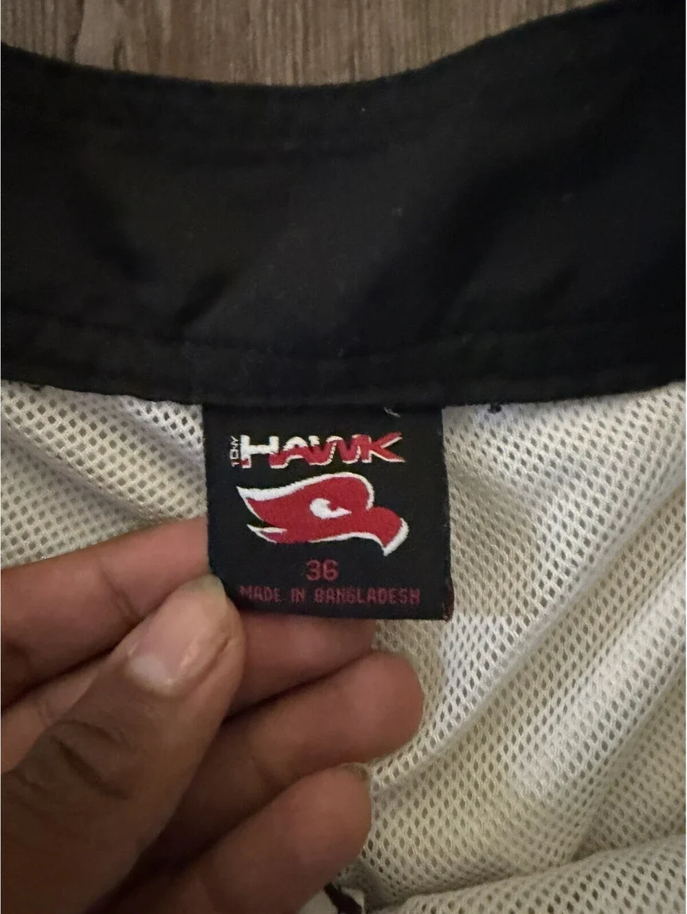 Vintage Tony Hawk Board Shorts Sz 36 White and Black Y2K